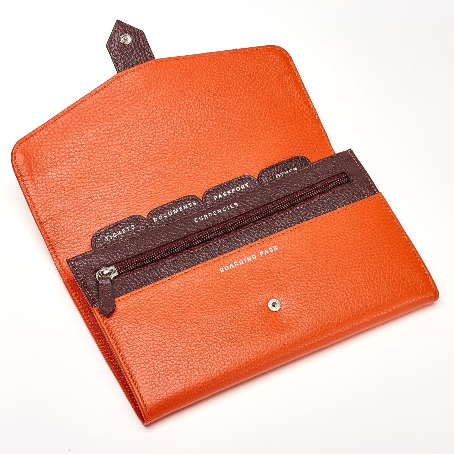Fabriano Boutique Porta documenti in pelle colore arancione