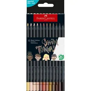 Astuccio con 12 matite colorate Black Edition Skin Tones