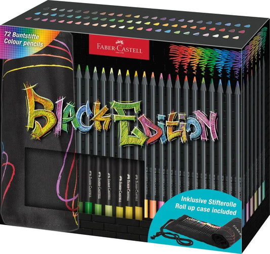 Rotolo matite colorate Black Edition 72 colori