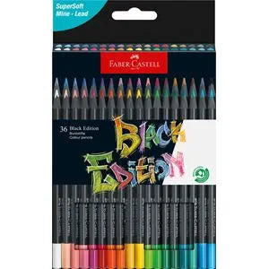 Astuccio con 36 matite colorate Black Edition
