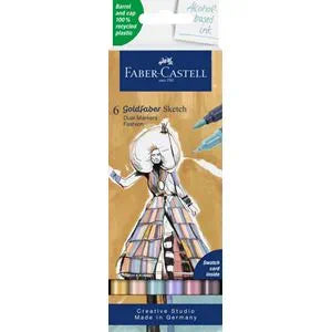 Set 6 Sketch Marker Goldfaber Fashion
