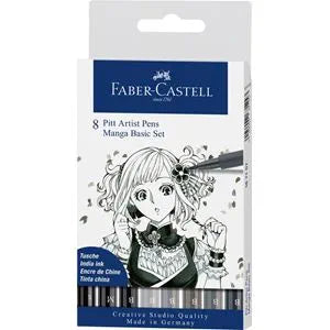 Pitt Artist Pen Manga Grigi Set 8