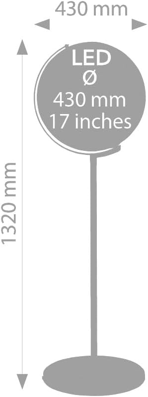 TROIKA globo illuminato in piedi Ø 43 cm, altezza 1,32 m SOJUS LIGHT