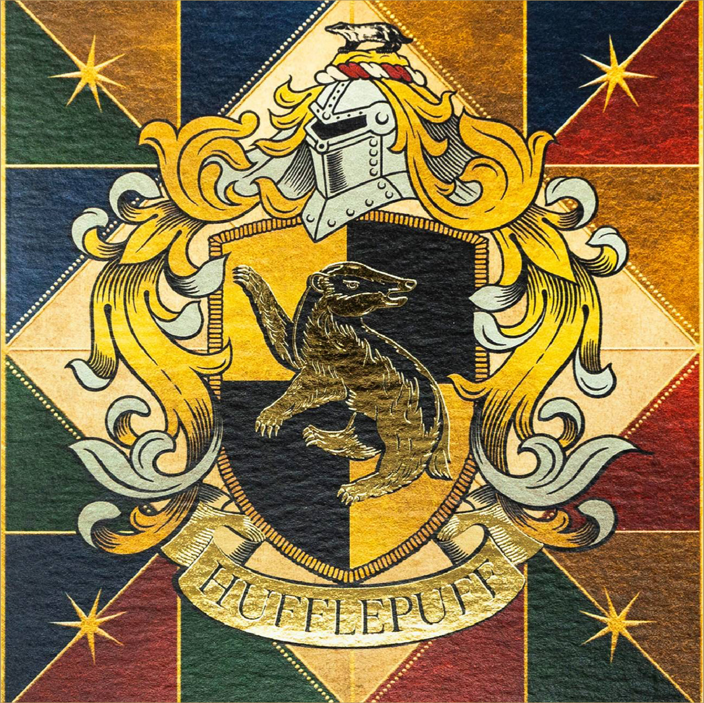 HUFFLEPUFF HOUSE CREST NOTECARD