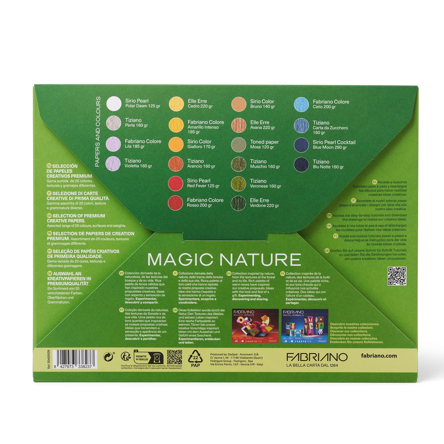 Set 20 fogli colorati Magic Nature