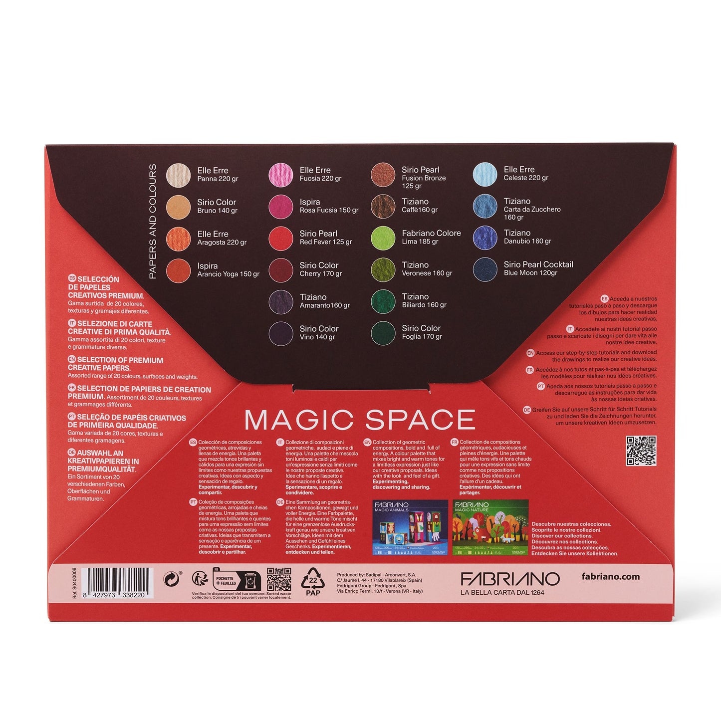 Set 20 fogli colorati Magic Space