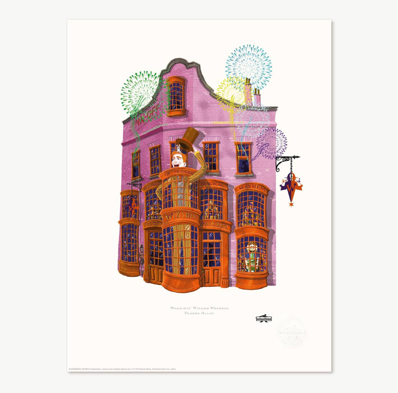 STAMPA WEASLEYS' WIZARD WHEEZES 30X40 cm