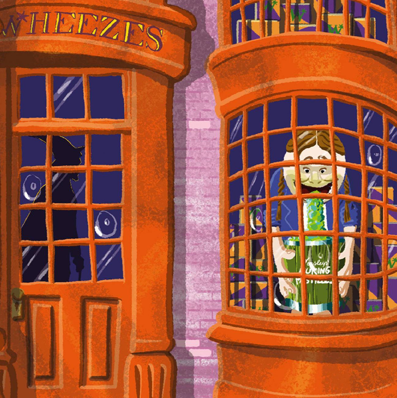 STAMPA WEASLEYS' WIZARD WHEEZES 30X40 cm