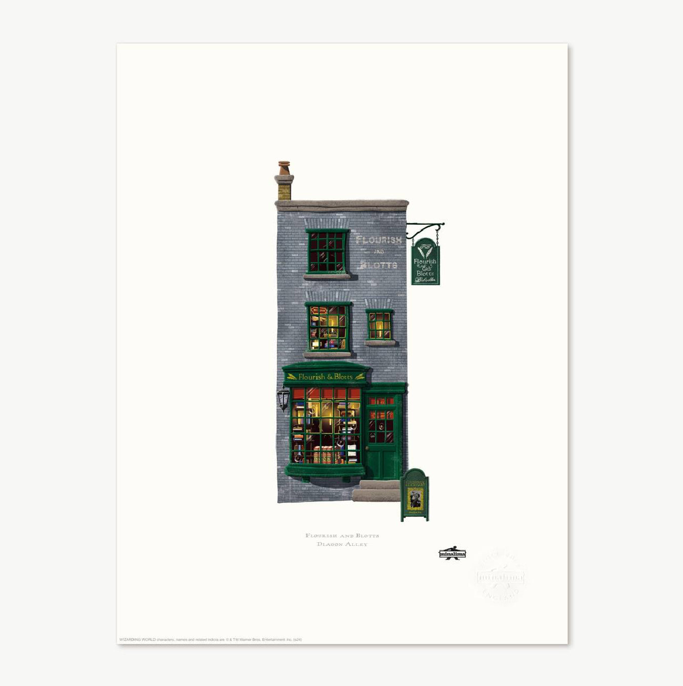 STAMPA FLOURISH AND BLOTTS 30x40 cm