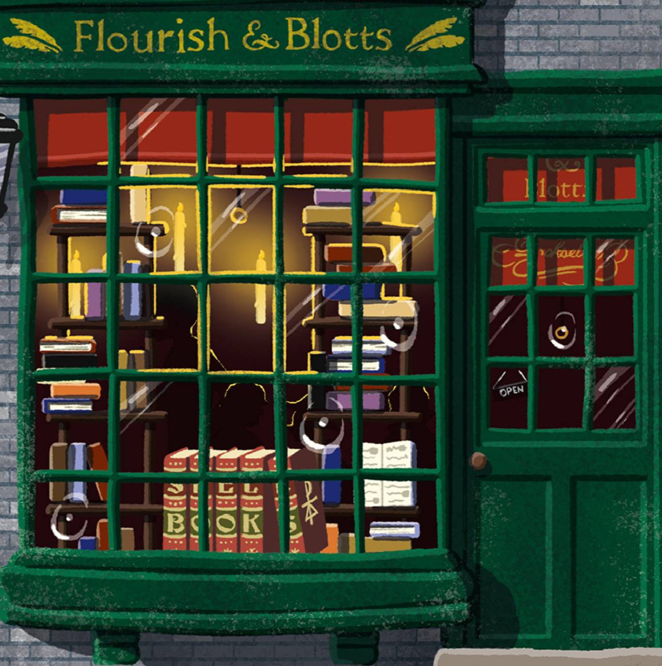STAMPA FLOURISH AND BLOTTS 30x40 cm