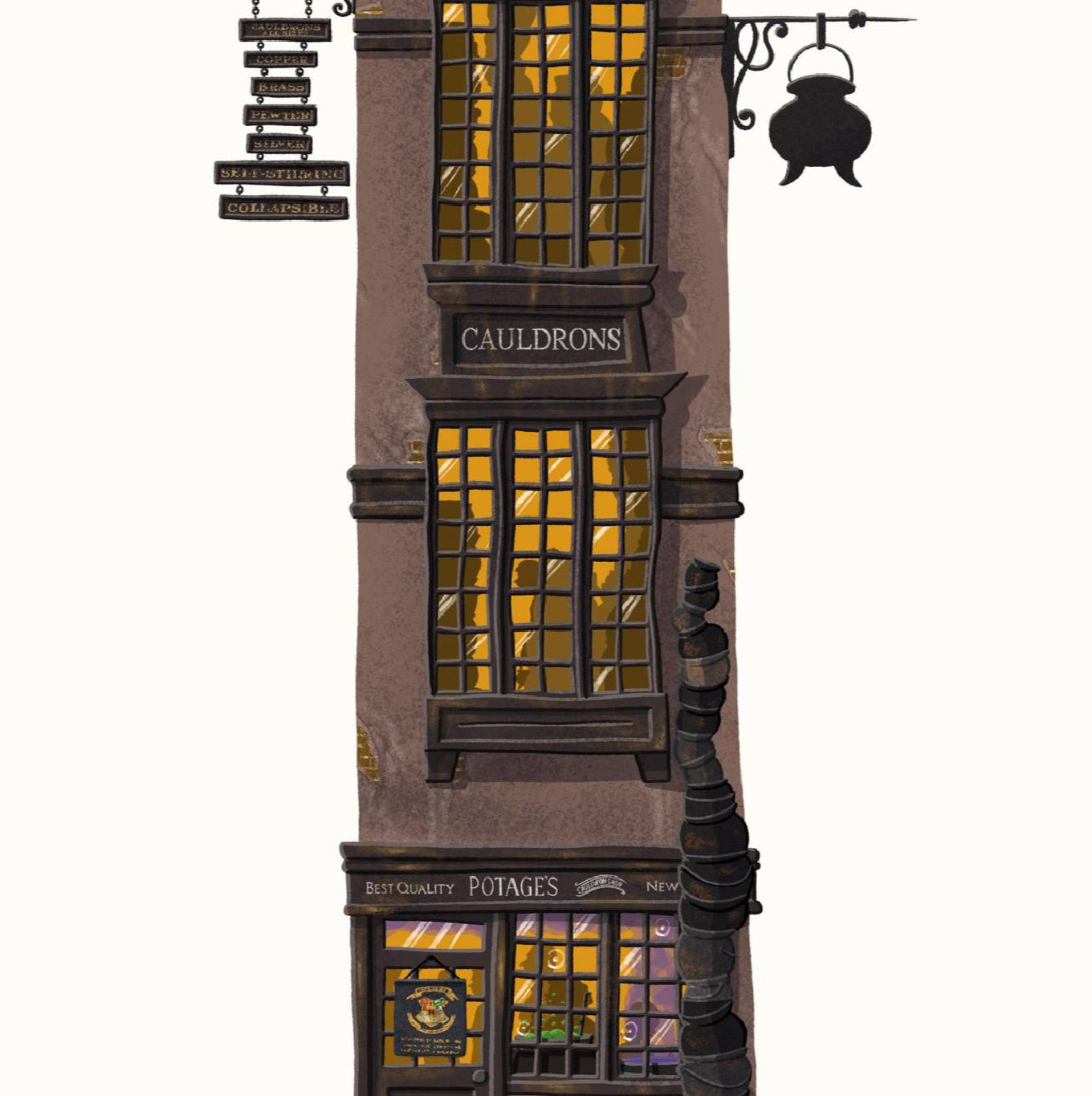 STAMPA POTAGE'S CAULDRON SHOP 30x40 cm