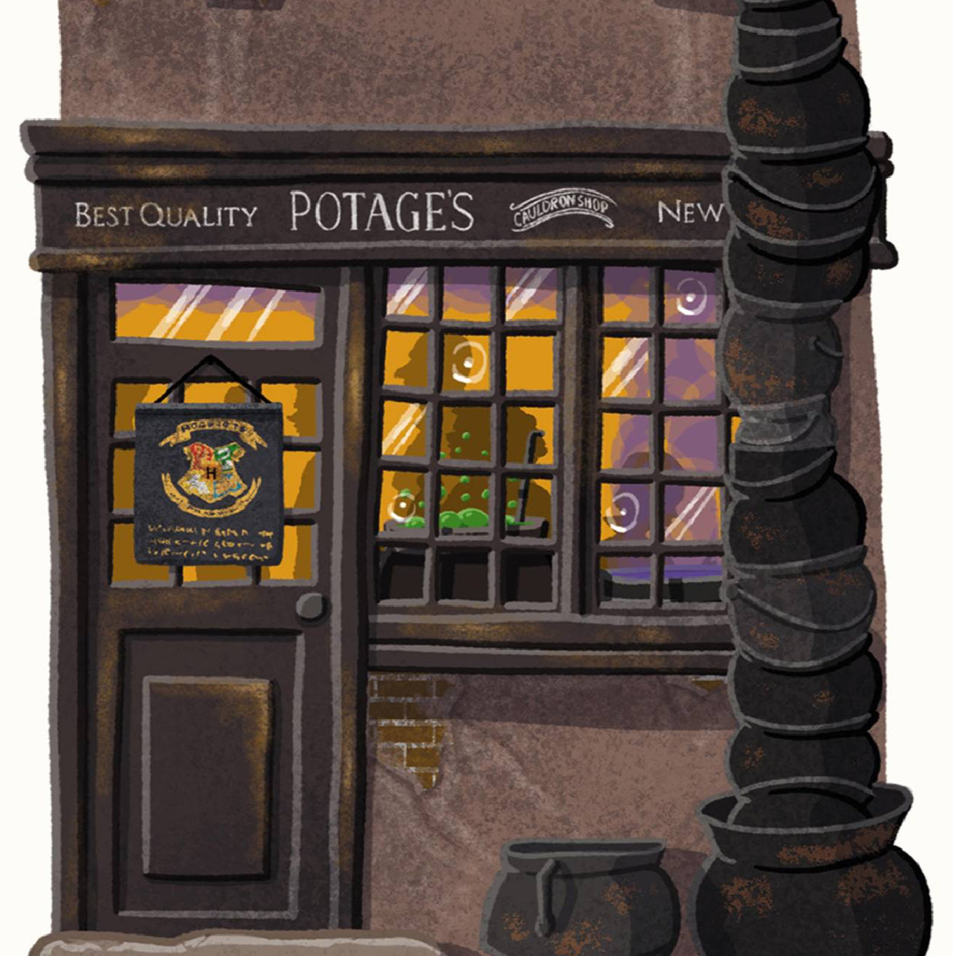 STAMPA POTAGE'S CAULDRON SHOP 30x40 cm