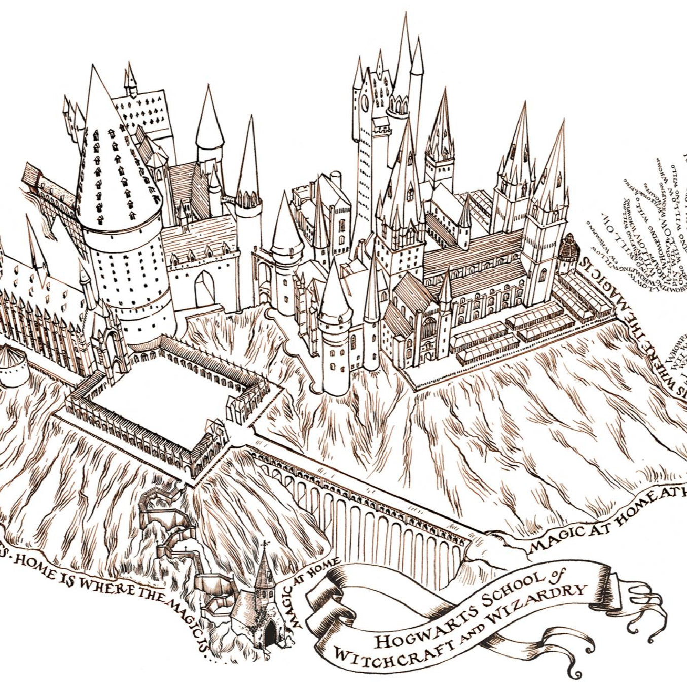 STAMPA Magic at Home at Hogwarts 29,7x21cm