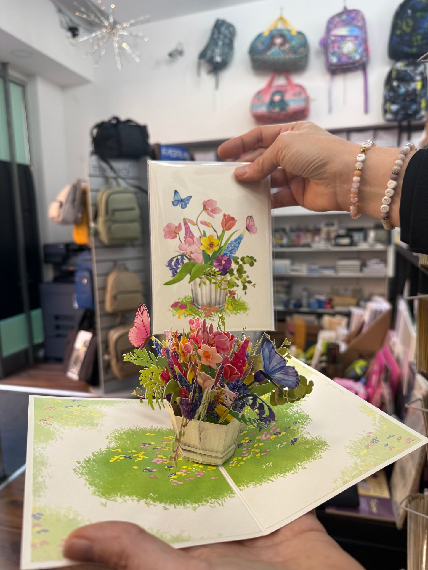 BIGLIETTO ORIGAMI VASO FIORI