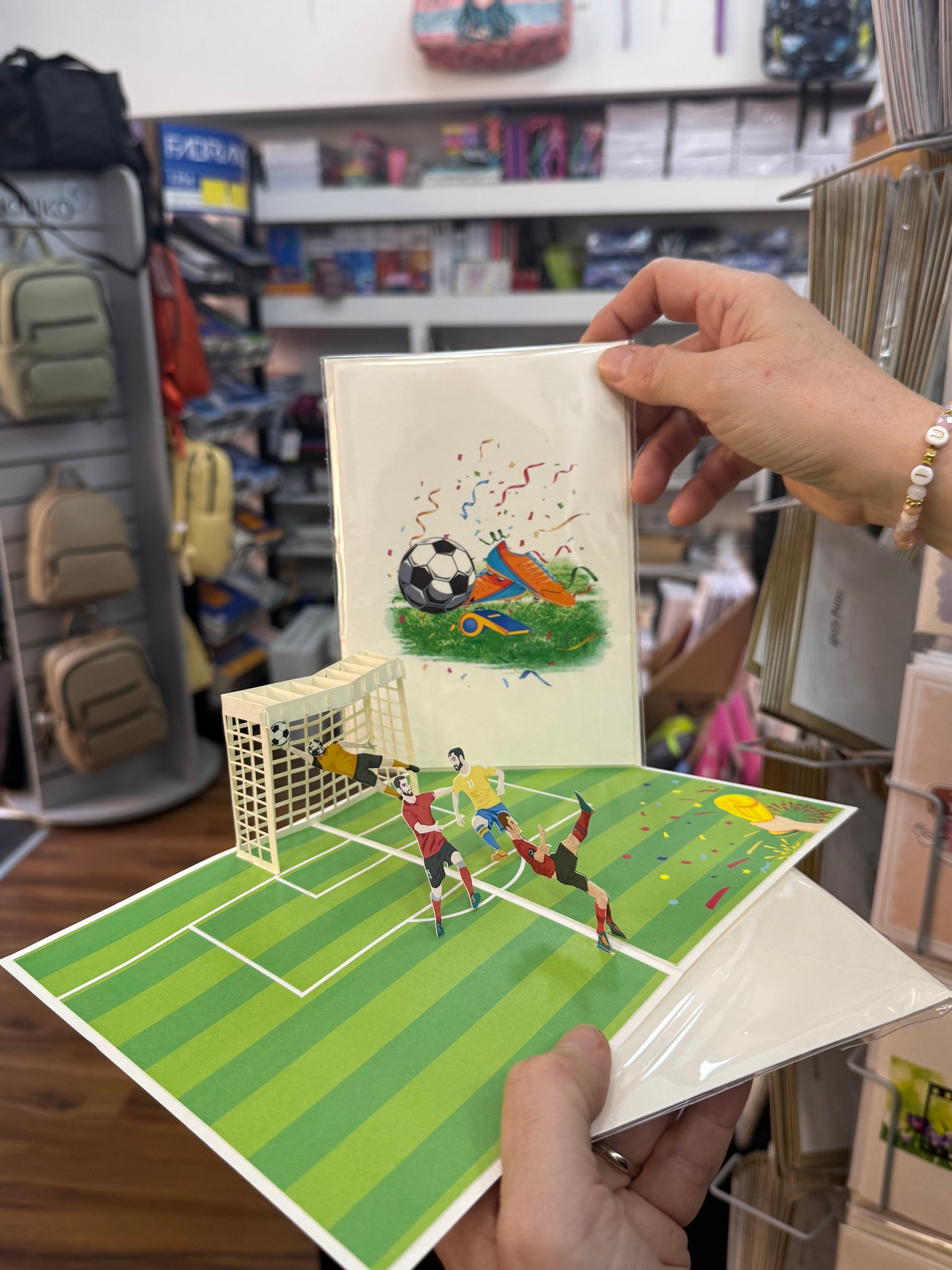 BIGLIETTO ORIGAMI CALCIO