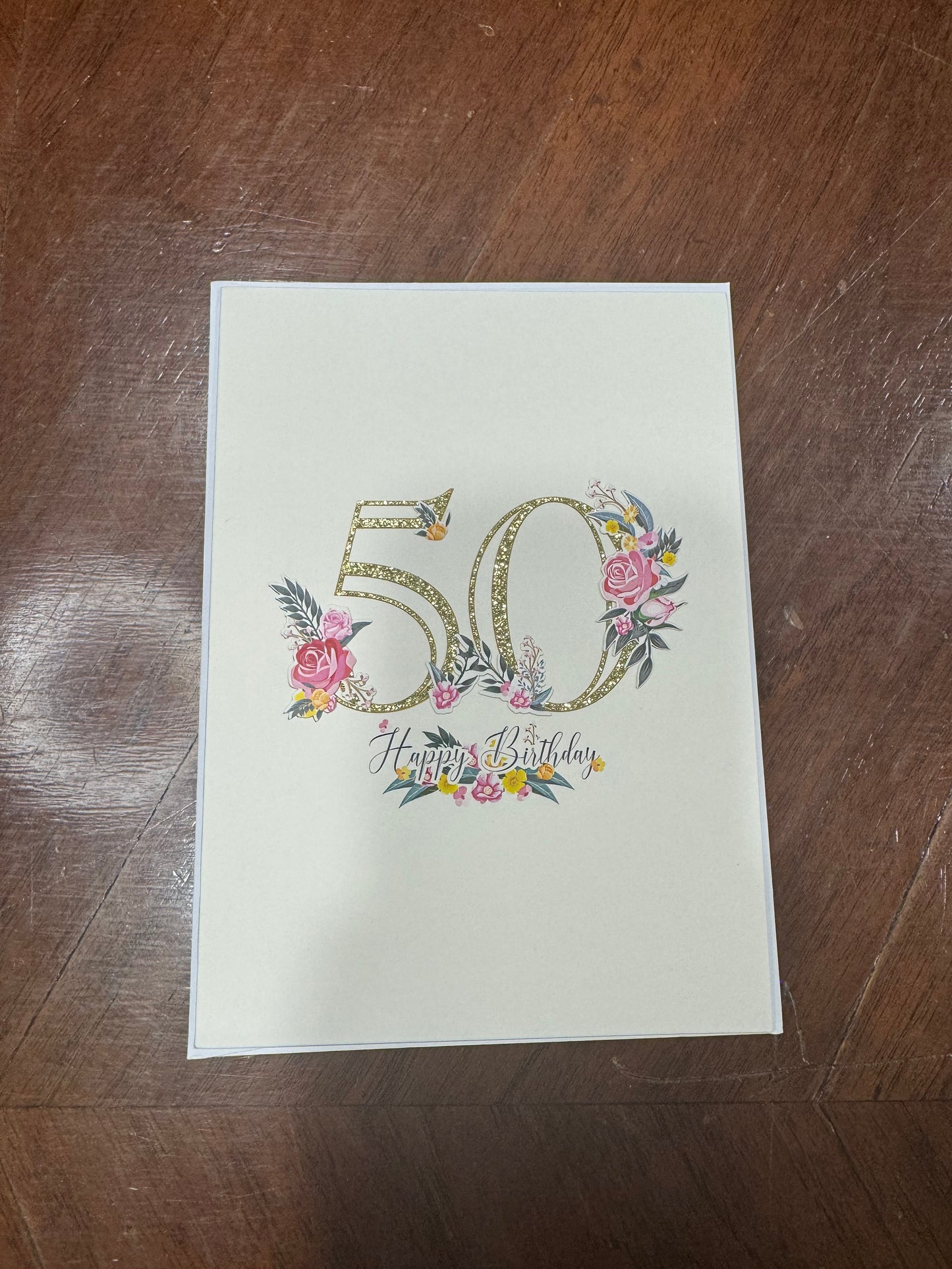 50 anni biglietto in origami kiriori