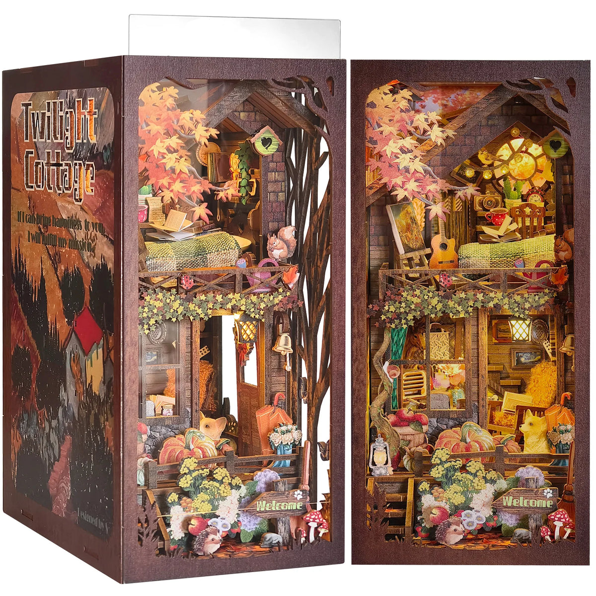 Kit per angolo lettura Magic House fai da te Puzzle in legno Libreria Inserto Decorazione Casa delle bambole Modello Fermalibri Costruzione Decorazione per la casa Regali
MODELLO "H. POTTER"