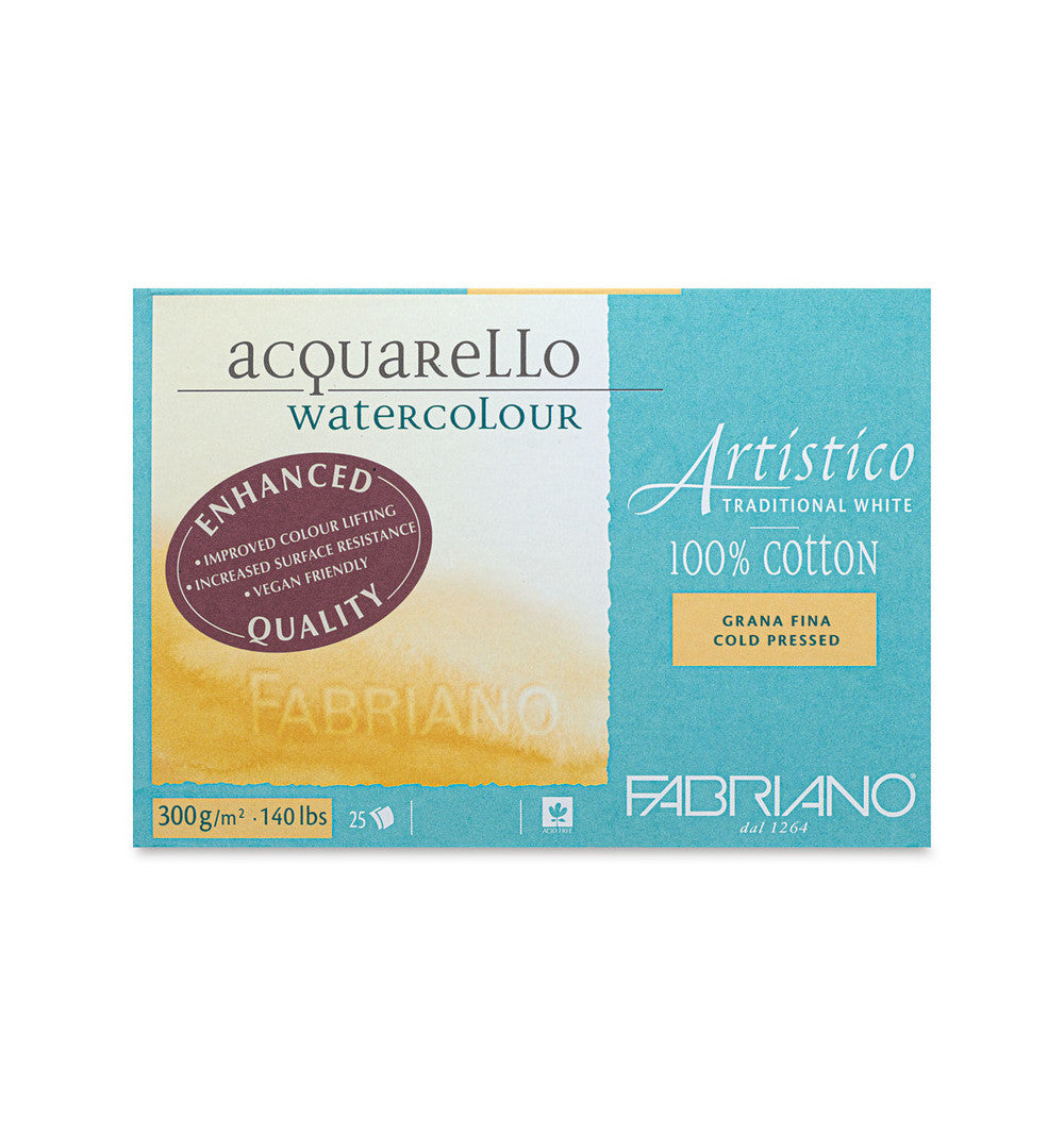 FABRIANO ACQUARELLO ARTISTICO TW 23X30.5 20FF GRANA FINE