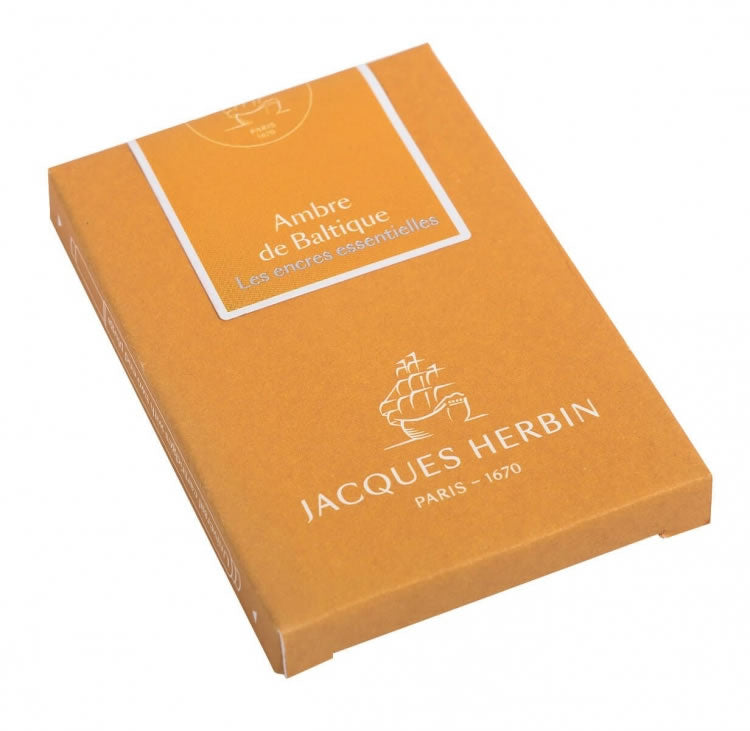 CARTUCCE COLORE AMBRA BALTICA PER PENNE STILOGRAFICHE J.HERBIN