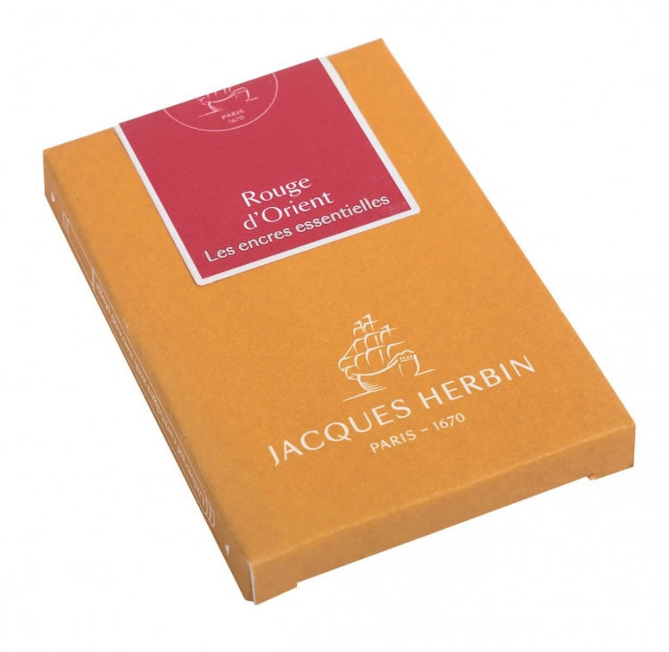 CARTUCCE COLORE ROSSO D'ORIENTE PER PENNE STILOGRAFICHE J.HERBIN