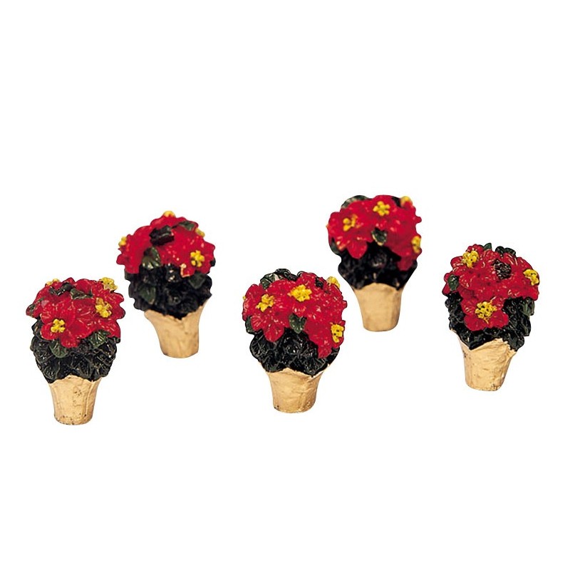 Poinsettias Set of 5 Cod. 34970
