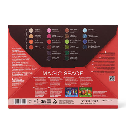 Set 20 fogli colorati Magic Space