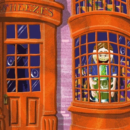STAMPA WEASLEYS' WIZARD WHEEZES 30X40 cm