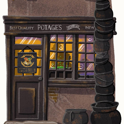 STAMPA POTAGE'S CAULDRON SHOP 30x40 cm