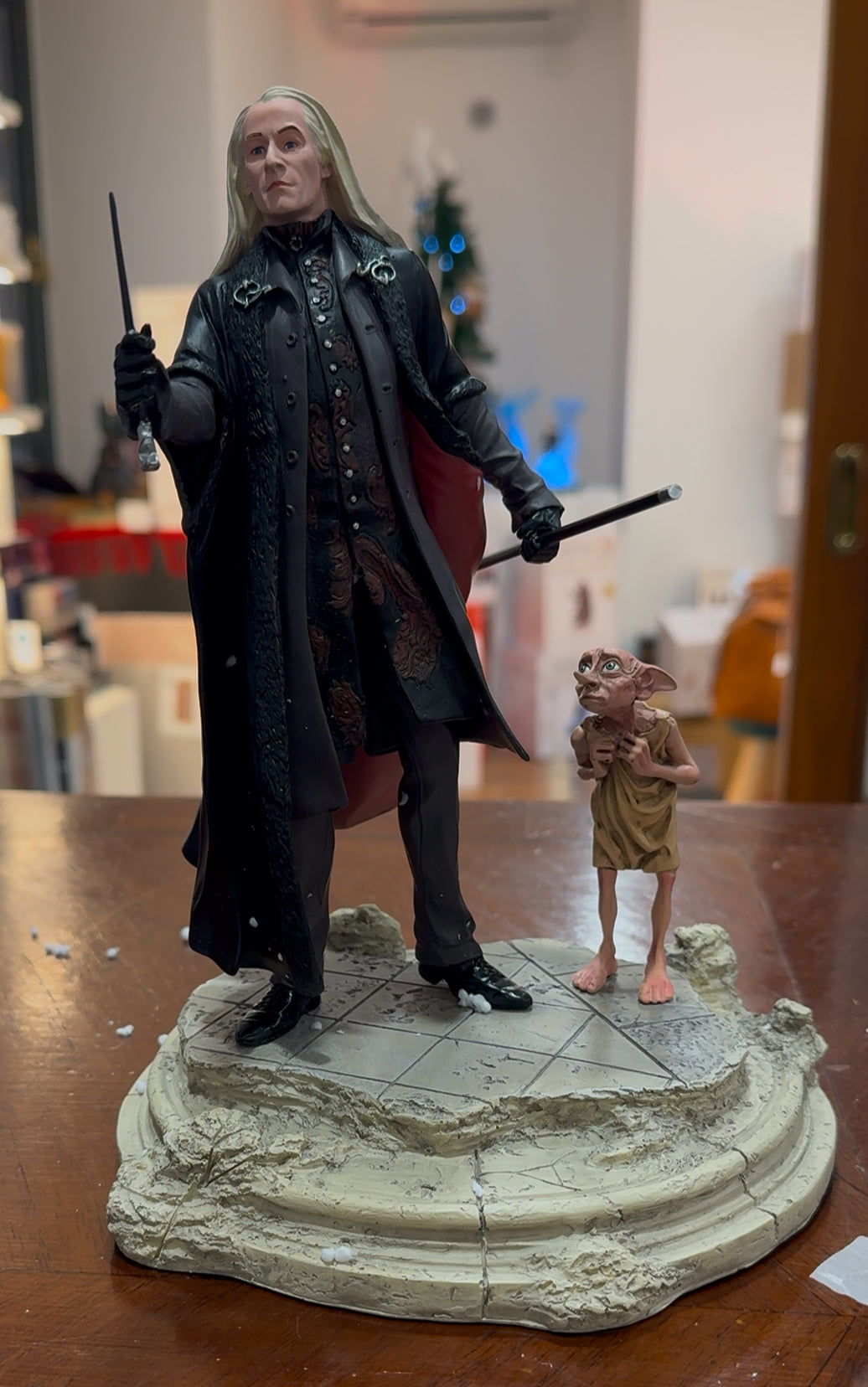 LUCIUS MALFOY AND DOBBY FIGURINES