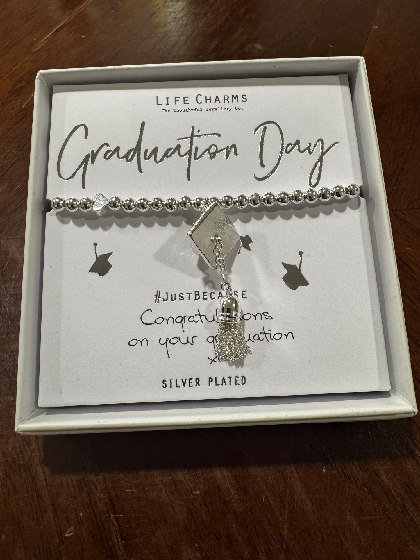 SILVER GRADUATION BRACELET
