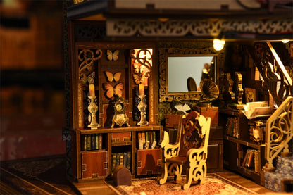 Kit per angolo libri a forma di farfalla Puzzle 3D in legno fai da te Kit per la costruzione di modelli di librerie per case . Produzione di giocattoli di alta qualità