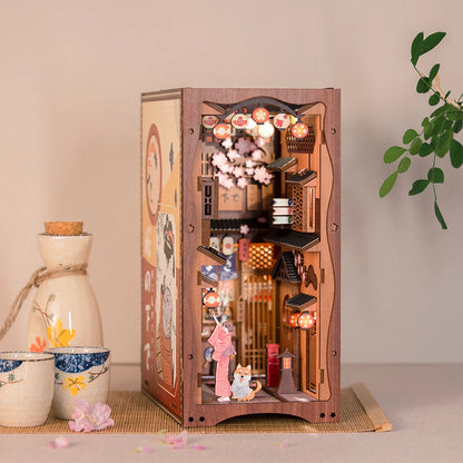 DIY Book Nook Kit with LED Light  Retro Street Bookshop Series