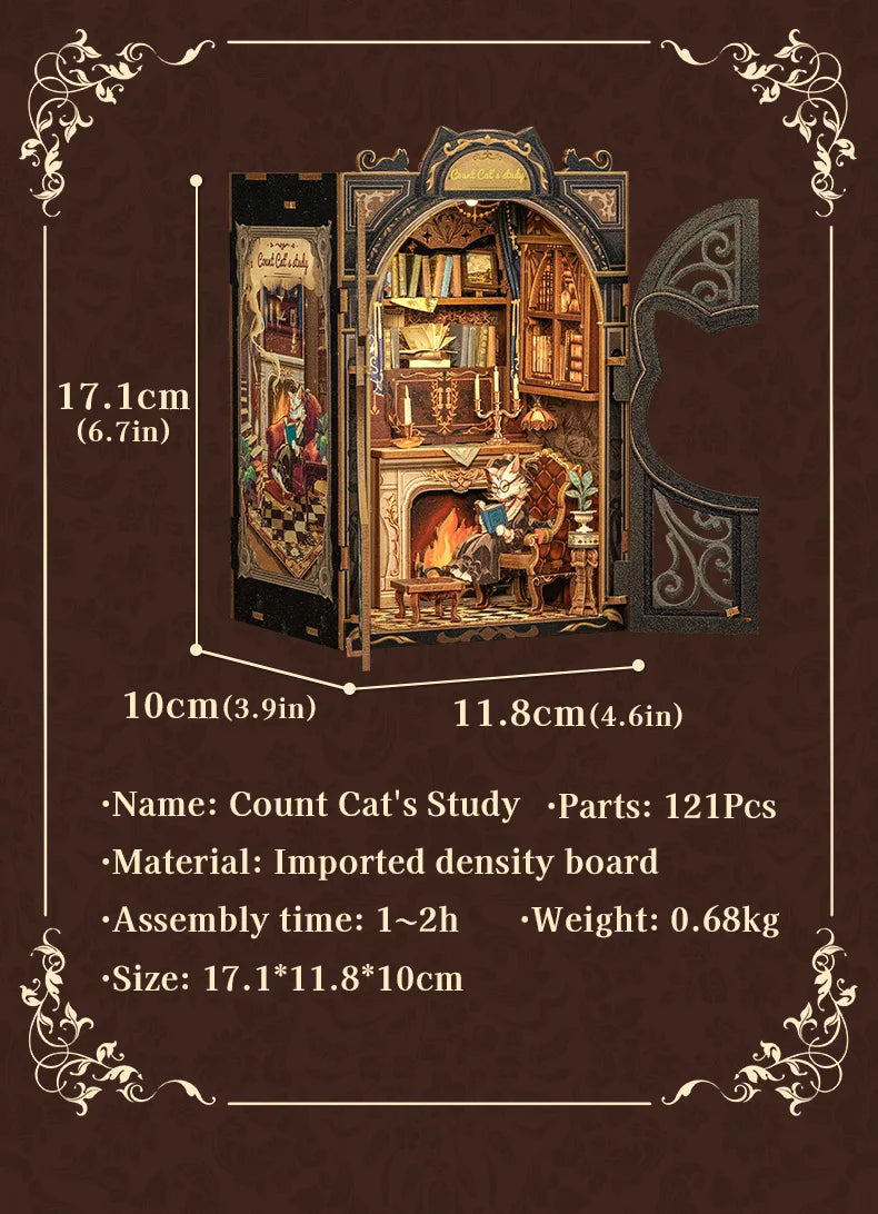 DIY Book Nook Kit with LED Light  Retro Street Bookshop Series