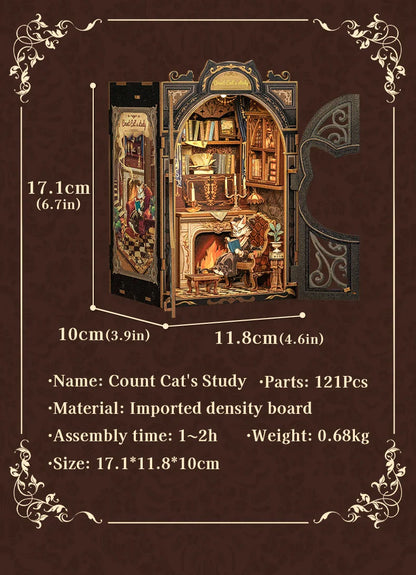 DIY Book Nook Kit with LED Light  Retro Street Bookshop Series