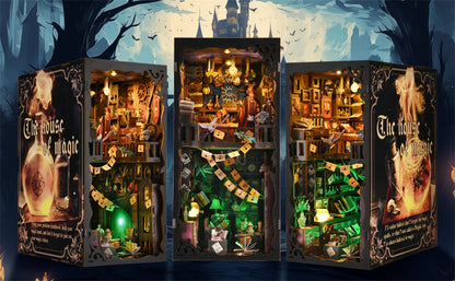 Kit per angolo lettura Magic House fai da te Puzzle in legno Libreria Inserto Decorazione Casa delle bambole Modello Fermalibri Costruzione Decorazione per la casa Regali
MODELLO "H. POTTER"