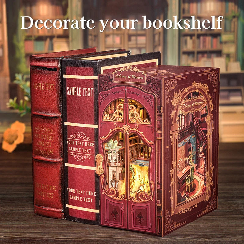 DIY Book Nook Kit with LED Light  Retro Street Bookshop Series