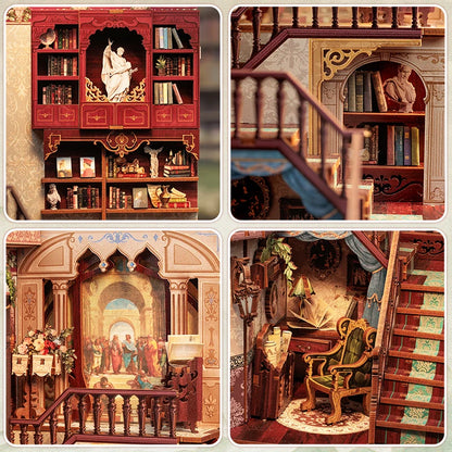 DIY Book Nook Kit with LED Light  Retro Street Bookshop Series