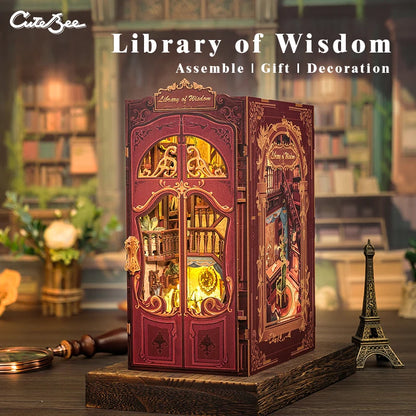 DIY Book Nook Kit with LED Light  Retro Street Bookshop Series