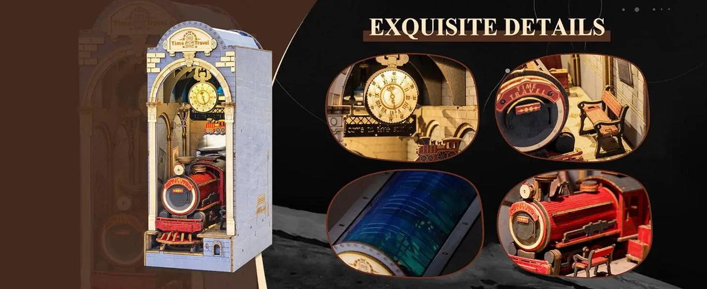Robotime Rolife  viaggio nel tempo puzzle 3D in legno arredamento libreria