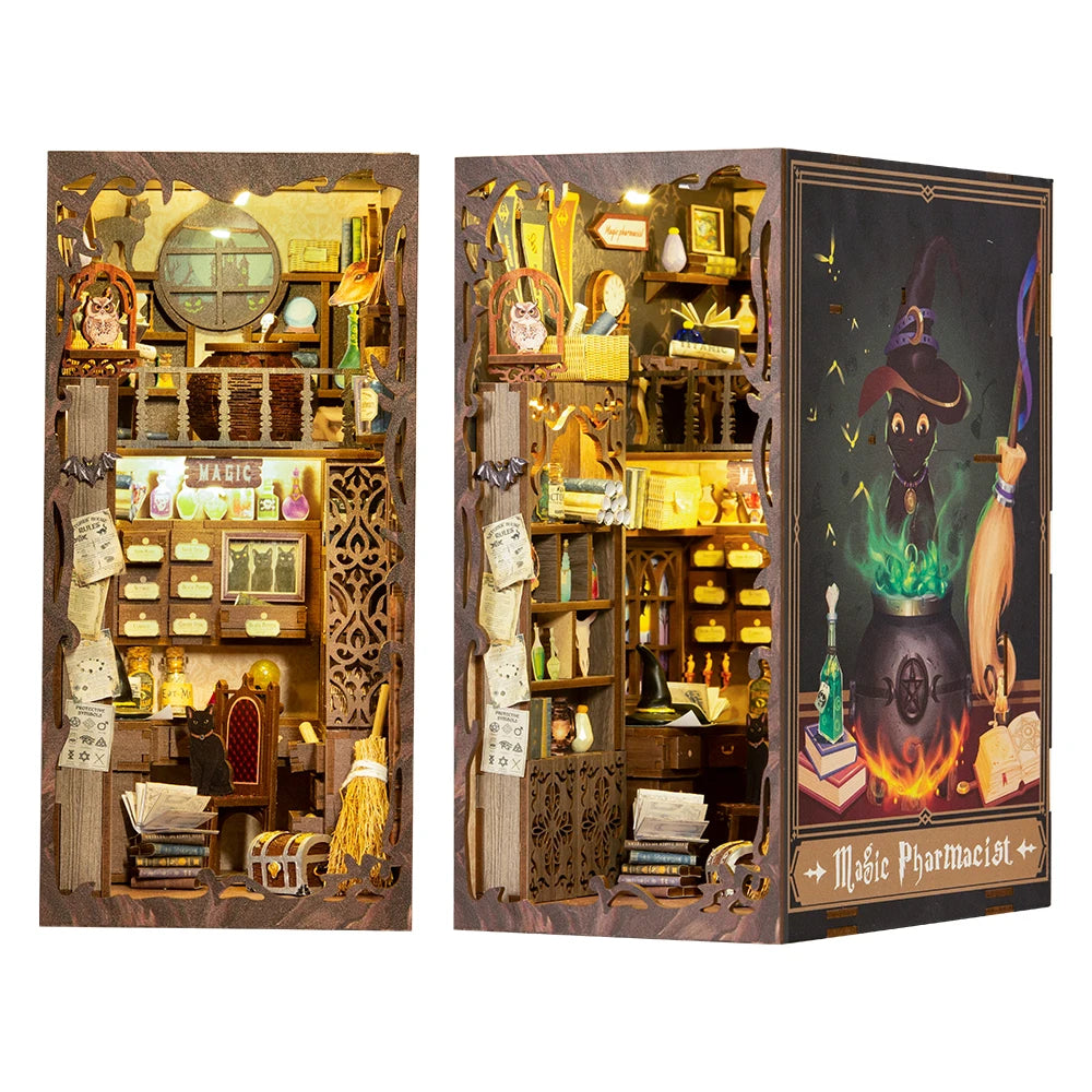 DIY Book Nook Kit with LED Light  Retro Street Bookshop Series