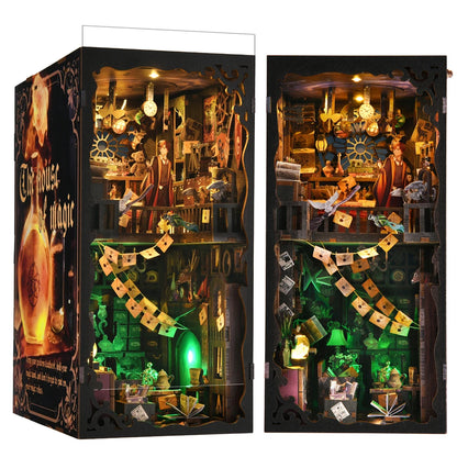 Kit per angolo lettura Magic House fai da te Puzzle in legno Libreria Inserto Decorazione Casa delle bambole Modello Fermalibri Costruzione Decorazione per la casa Regali
MODELLO "H. POTTER"