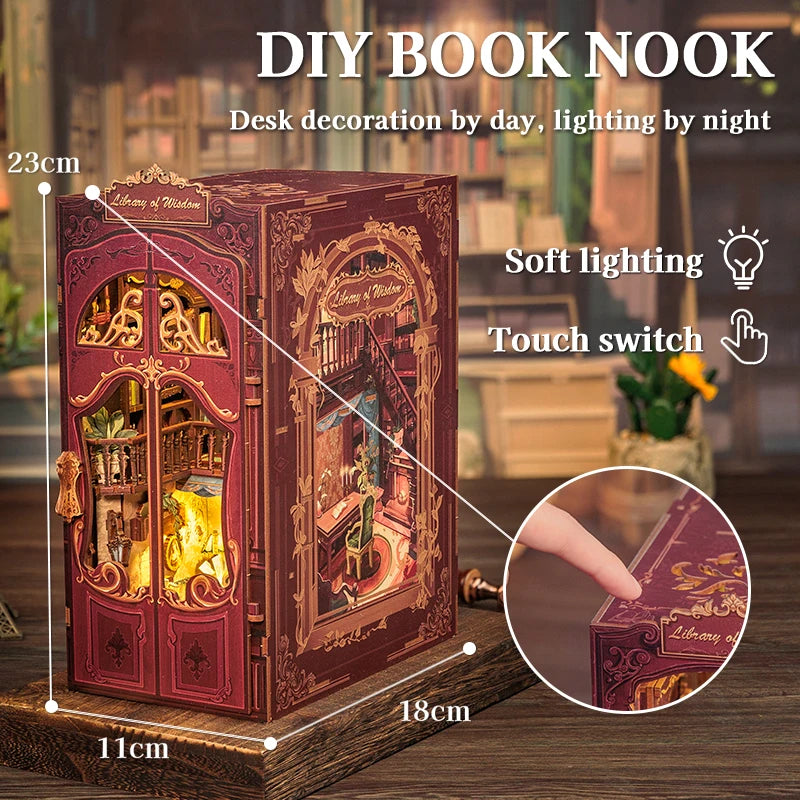 DIY Book Nook Kit with LED Light  Retro Street Bookshop Series