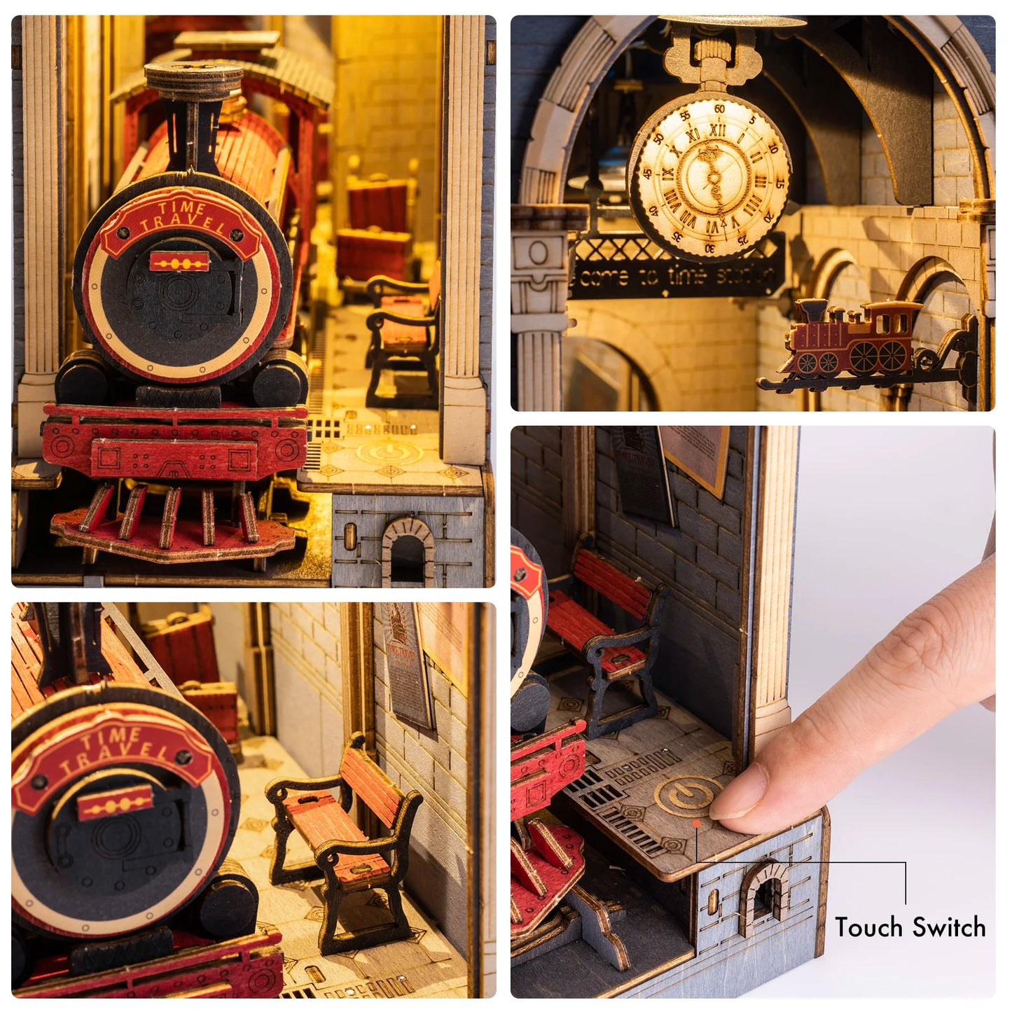 Robotime Rolife  viaggio nel tempo puzzle 3D in legno arredamento libreria