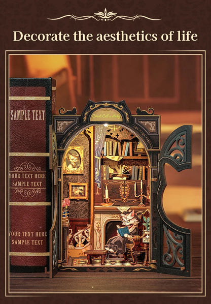 DIY Book Nook Kit with LED Light  Retro Street Bookshop Series