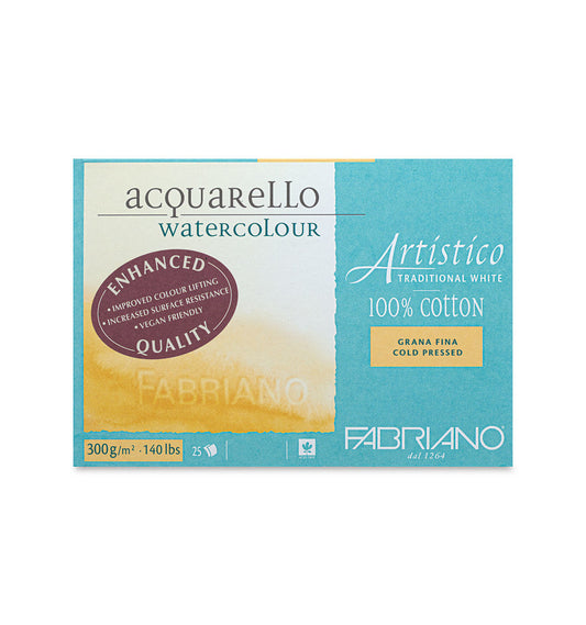 FABRIANO ACQUARELLO ARTISTICO TW 23X30.5 20FF GRANA FINE