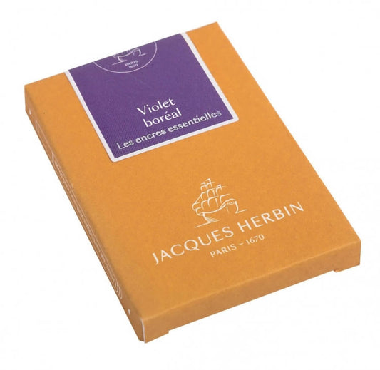 CARTUCCE VIOLETTO BOREALE PER PENNE STILOGRAFICHE j.Herbin